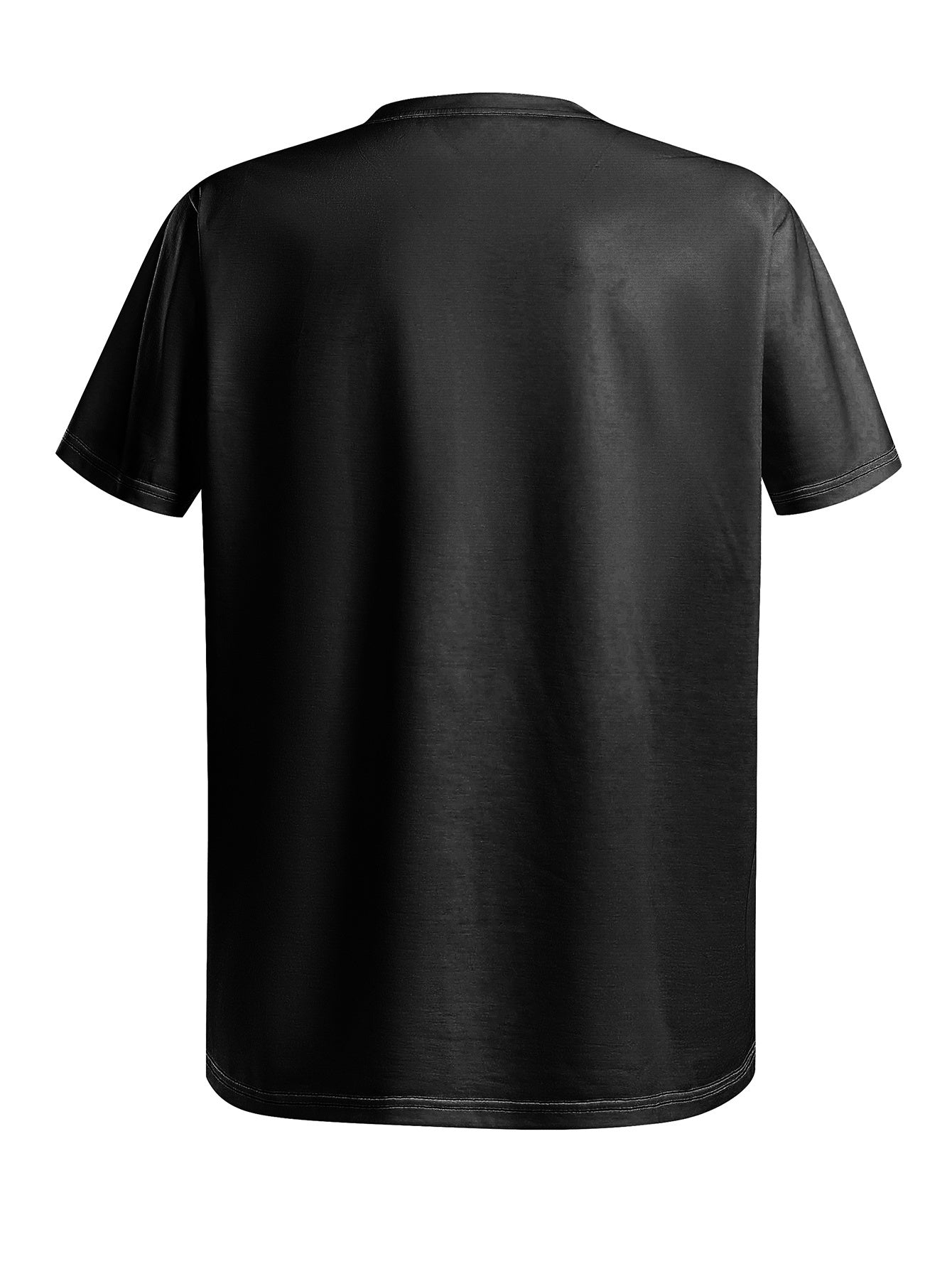 A Men's Polyester Sports T-shirt With A Husky Dog Cartoon And Pew Pew Meme, Round Neck Short Sleeved Regular Style-1