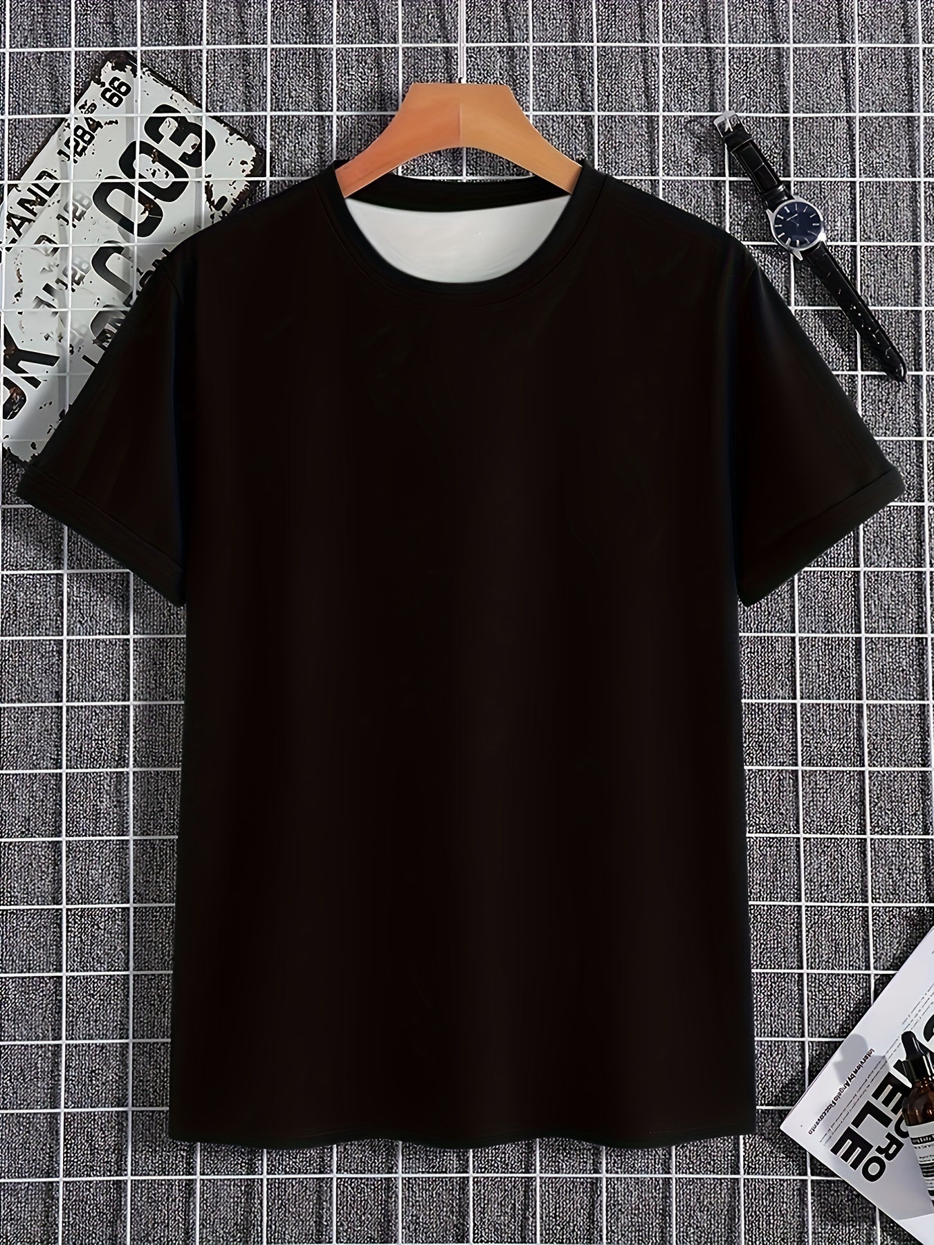 Men's Fashionable Casual Round Neck Pattern T-shirt With Exquisite Printing, Suitable For Daily Wear In Summer-4