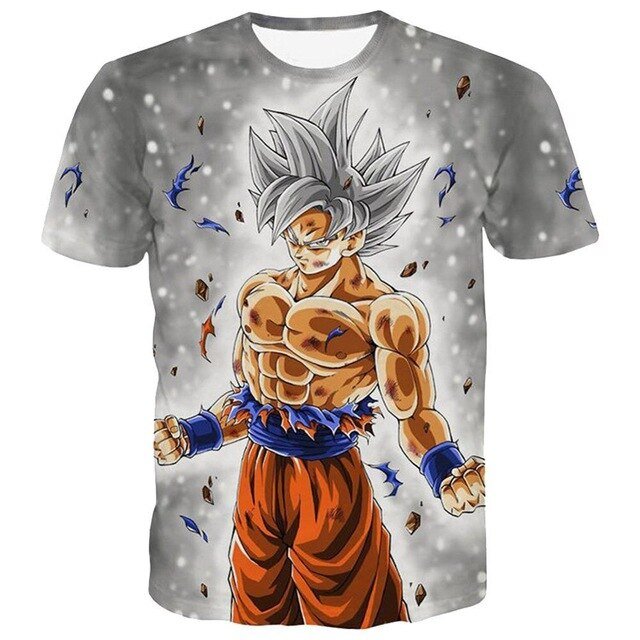 Dragon Ball Z T-shirts Men's Summer 3D Print Super Saiyan Son Goku Black Vegeta Battle Dragonball Casual T Shirt Tops Tee-10