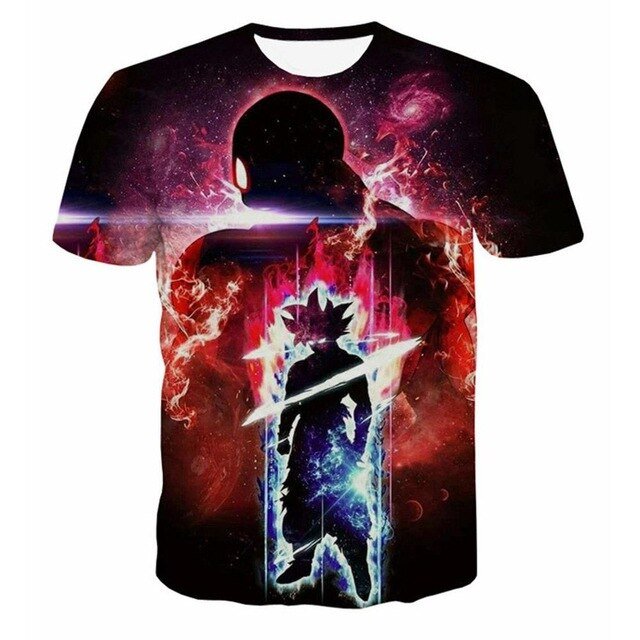 Dragon Ball Z T-shirts Men's Summer 3D Print Super Saiyan Son Goku Black Vegeta Battle Dragonball Casual T Shirt Tops Tee-13