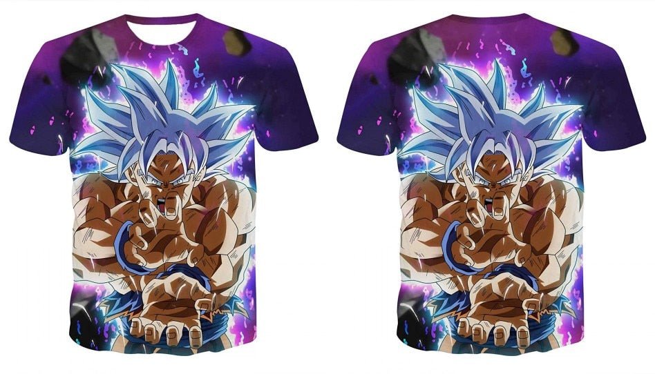 Dragon Ball Z T-shirts Men's Summer 3D Print Super Saiyan Son Goku Black Vegeta Battle Dragonball Casual T Shirt Tops Tee-3