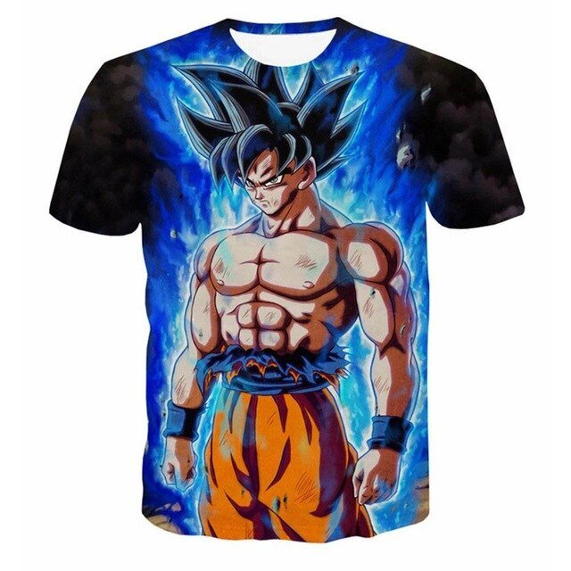 Dragon Ball Z T-shirts Men's Summer 3D Print Super Saiyan Son Goku Black Vegeta Battle Dragonball Casual T Shirt Tops Tee-12