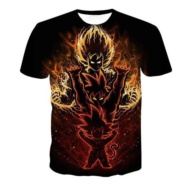 Dragon Ball Z T-shirts Men's Summer 3D Print Super Saiyan Son Goku Black Vegeta Battle Dragonball Casual T Shirt Tops Tee-14