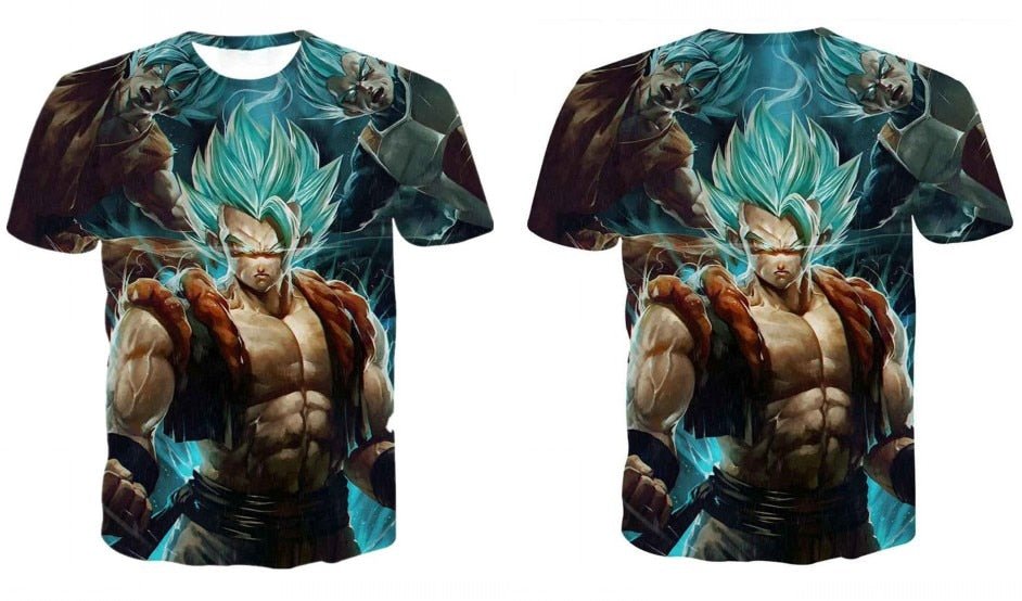 Dragon Ball Z T-shirts Men's Summer 3D Print Super Saiyan Son Goku Black Vegeta Battle Dragonball Casual T Shirt Tops Tee-2