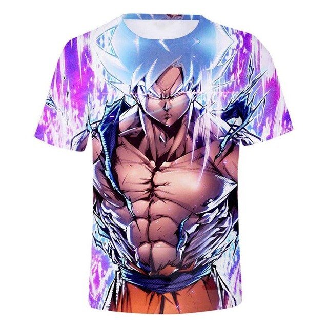Dragon Ball Z T-shirts Men's Summer 3D Print Super Saiyan Son Goku Black Vegeta Battle Dragonball Casual T Shirt Tops Tee-17