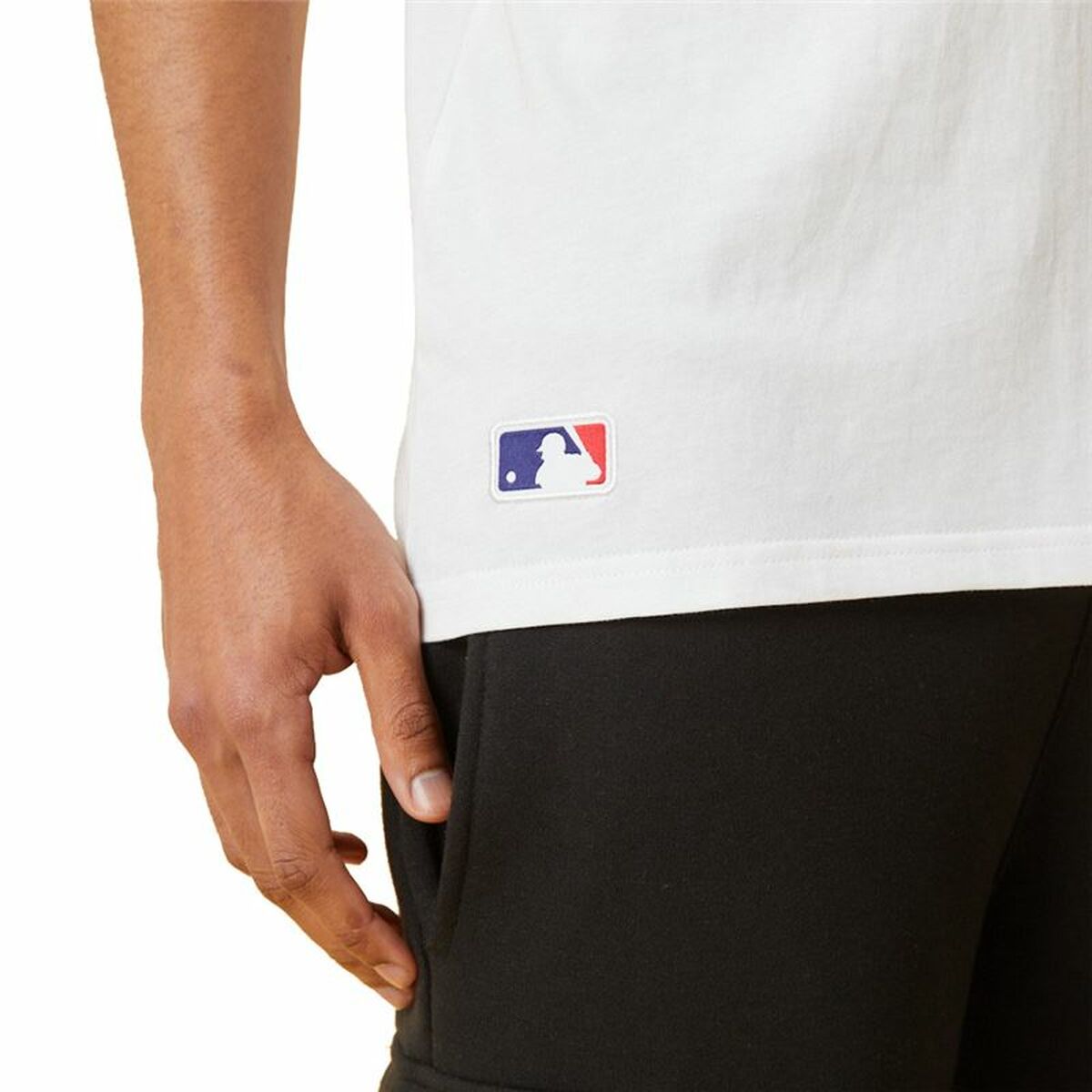 Men’s Short Sleeve T-Shirt New Era MLB Metallic Grapich Print Dodger White-2