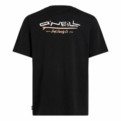 Men’s Short Sleeve T-Shirt O'Neill Retro Back Print Black-4
