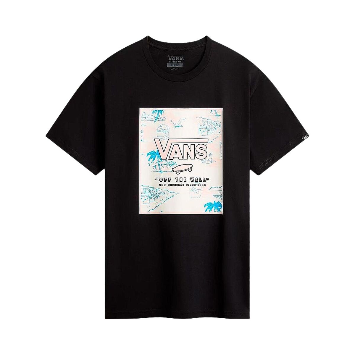 Men’s Short Sleeve T-Shirt Vans MN CLASSIC PRINT BOX VN0A5E7YCYV1 Orange-0