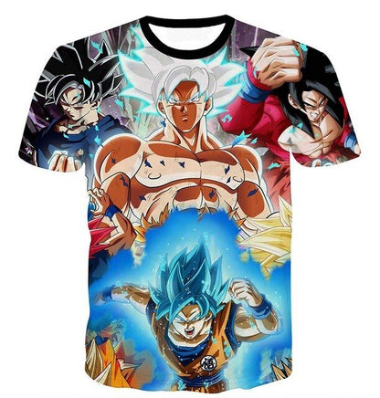 Dragon Ball Z T-shirts Men's Summer 3D Print Super Saiyan Son Goku Black Vegeta Battle Dragonball Casual T Shirt Tops Tee-5