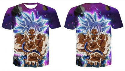 Dragon Ball Z T-shirts Men's Summer 3D Print Super Saiyan Son Goku Black Vegeta Battle Dragonball Casual T Shirt Tops Tee-3