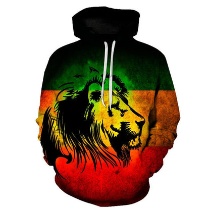 Novelty Flame Lion Hoodie Men's Animal Men's Clothing Flame Hoodie Sweatshirt Sweatshirt 3D Hoodie Sportswear Unisex clothing-15