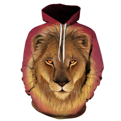 Novelty Flame Lion Hoodie Men's Animal Men's Clothing Flame Hoodie Sweatshirt Sweatshirt 3D Hoodie Sportswear Unisex clothing-11