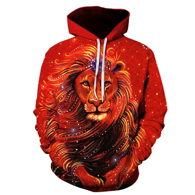 Novelty Flame Lion Hoodie Men's Animal Men's Clothing Flame Hoodie Sweatshirt Sweatshirt 3D Hoodie Sportswear Unisex clothing-6